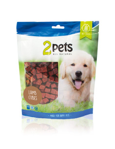 2pets Snacks kuber med Lamm - 400g