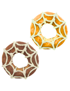 Halloween Donut med spindelnät