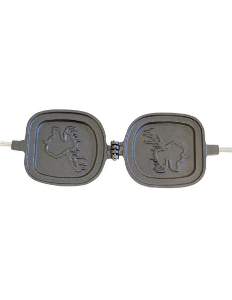 Enkel smörgåsjärn i gjutjärn - Älgen