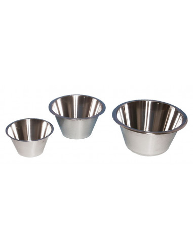 Matskål rostfri hög