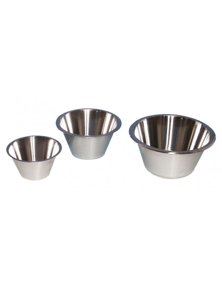 Matskål rostfri hög