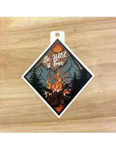 EKLIDS OUTDOOR klistermärke: "Be wild & free"