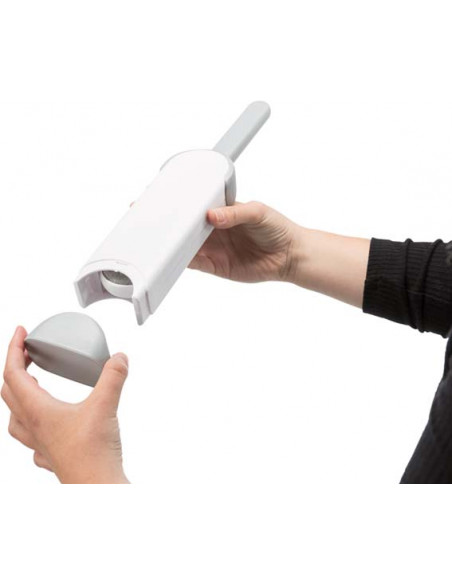 Kläd- och textilborste med rensstation