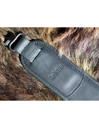 PrivLab Jaktia fedtgarvet rem sort / Svart / 100cm