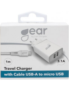 Laddare 12-24V 2xUSB + MicroUSB Kabel 1m