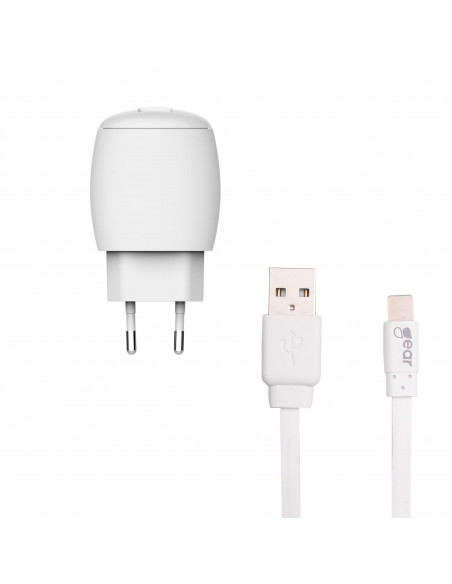 Laddare 220V 1xUSB + MicroUSB Kabel 1m