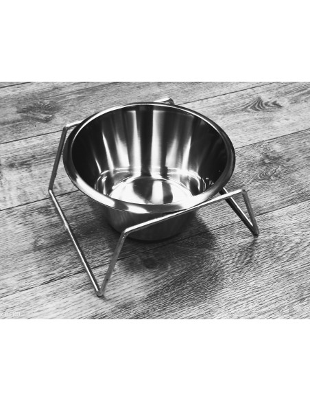 Matskålshållre enkel golvmodell inkl rostfri skål - 3L