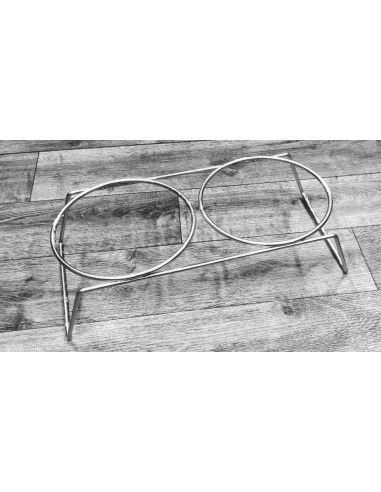 Matskålshållare dubbel golvmodell inkl två rostfria skålar - 3L