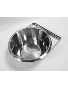 Matskålshållare enkel inkl rostfri matskål - 3L