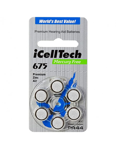 Hörapparats-batterier 675/A675/P675