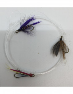 Flugkast 3st Våtflugor - Deep Purple, Silver Doctor, Black Gnat 2