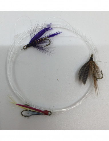 Flugkast 3st Våtflugor - Deep Purple, Silver Doctor, Black Gnat