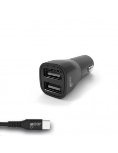 Laddare 12-24V 2xUSB + USB-C Kabel 1m