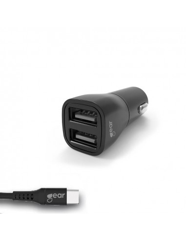 Laddare 12-24V 2xUSB + USB-C Kabel 1m