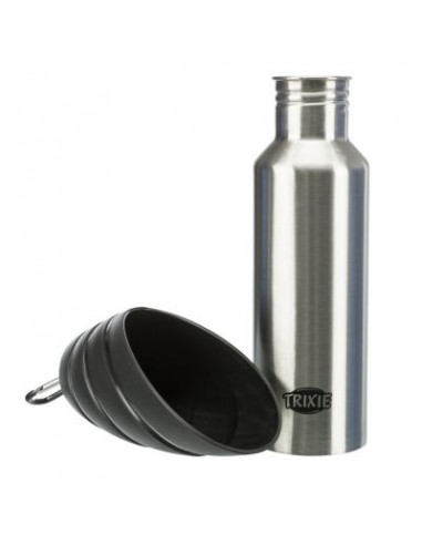 Vattenflaska rostfri med skål, 750ml