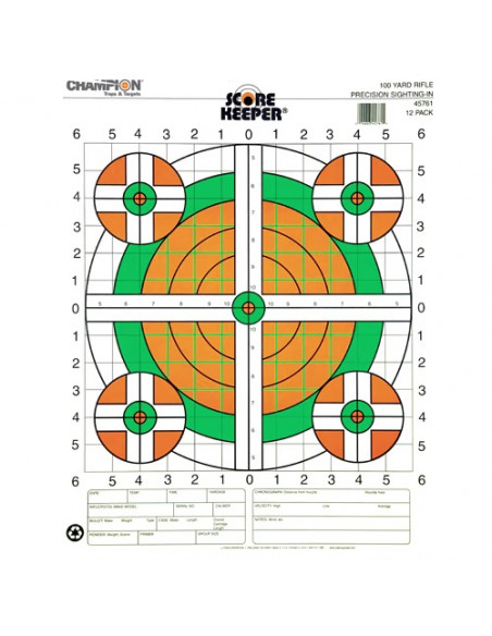 Inskjutningstavla, 5 ringar