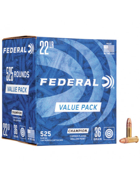 Federal 22LR 36gr CPHP 525st