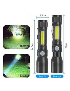 Ficklampa COB/ZOOM Laddbar 2