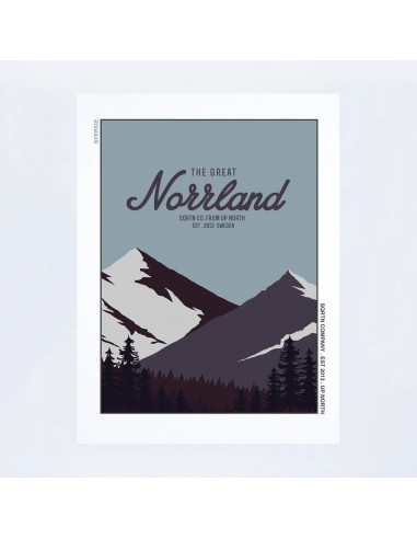 Norrlands Poster - Stamped Grey