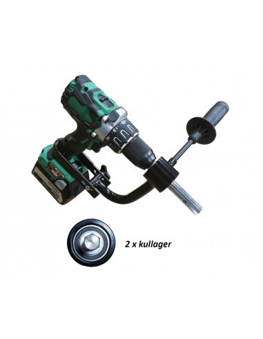 Isborr med Skruvdragare ink. adapter