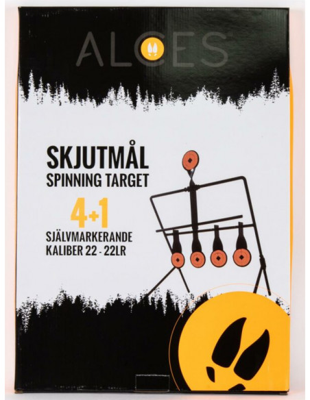 Skjutmål 22LR 4+1mål - självmarkerande